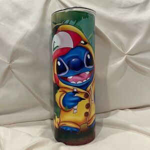 Stitch and Pikachu Switch 20oz Insulated Tumbler Stainless Steel & Straw NEW